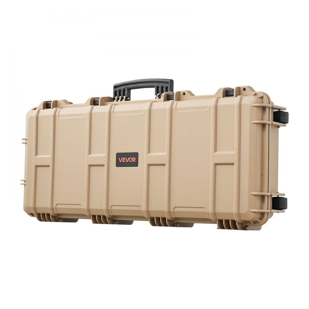 Gun Case with Hard Shell for Long Guns, Lockable Gun Case with Pre-Cut Foam, Long Gun Case, Gun Storage, Rollable, IP67 Waterproof, 97.8 x 42 x 17.3 cm, Khaki