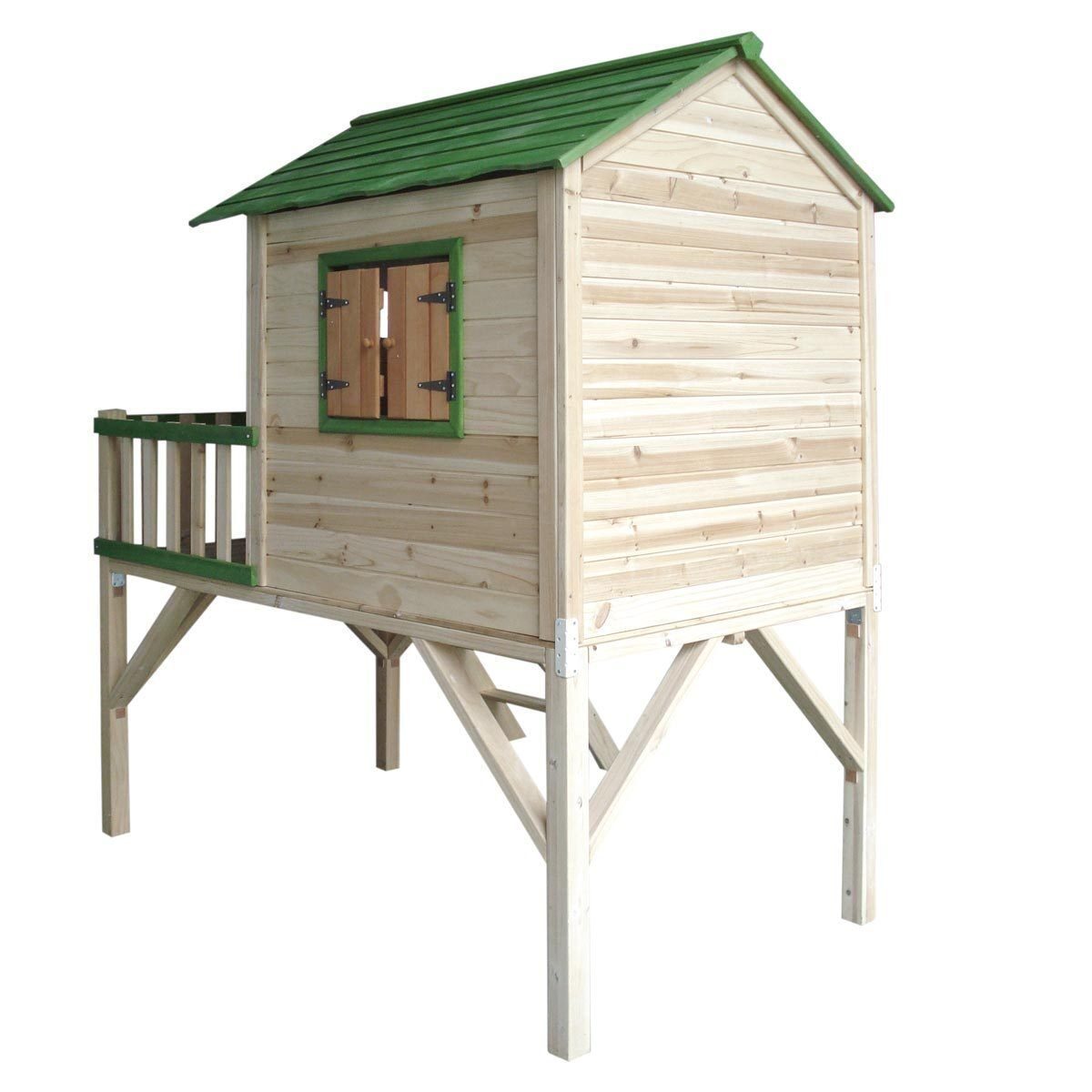 Cabane dans les arbres maison de jeu pour enfants avec balcon maison sur pilotis jardin tour d'arbre maison en bois