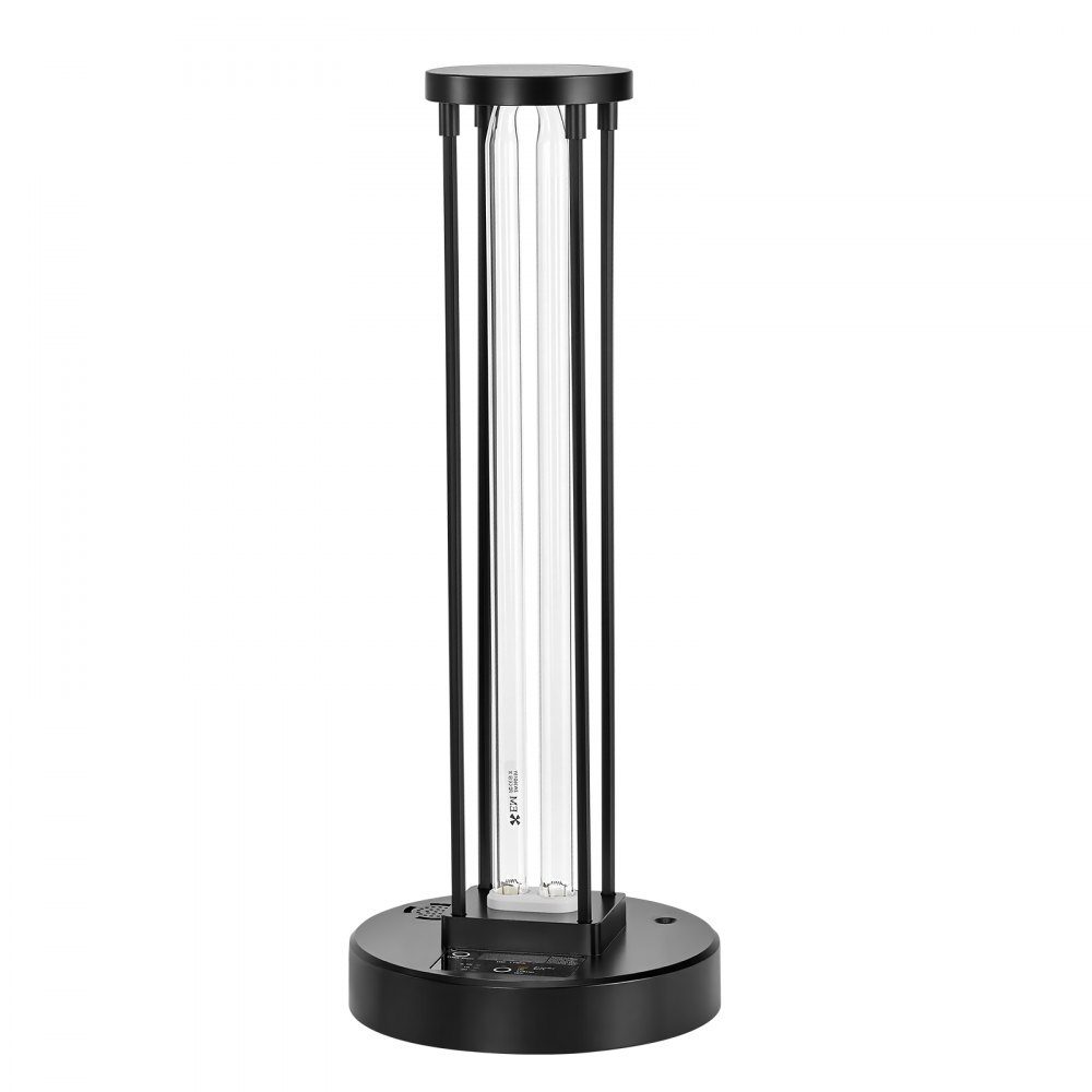 UV-licht 1 stuk 36W UV-lamp met ozonreiniger UVO-lamp met 30/60/120 minuten 3 snelheden timer en afstandsbediening voor woonkamer slaapkamer hotelschool zwart