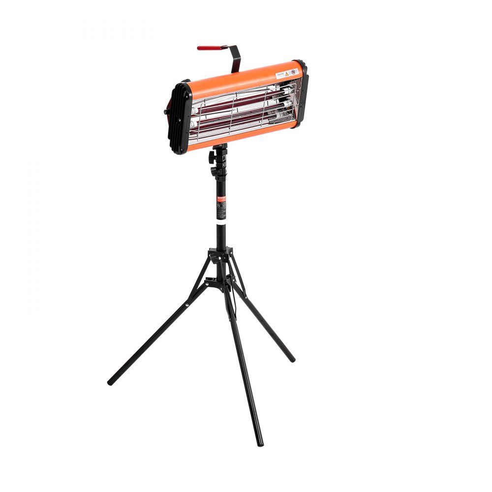 Lampa do utwardzania na podczerwień, ręczna/podwójna podstawka, 2000 W, ustawienie czasu 0–90 min, lampa do automatycznego utwardzania z automatyczną grzałką i uchwytem, ​​grzejniki do kabiny natryskowej/pieczenia o powierzchni 32 m2