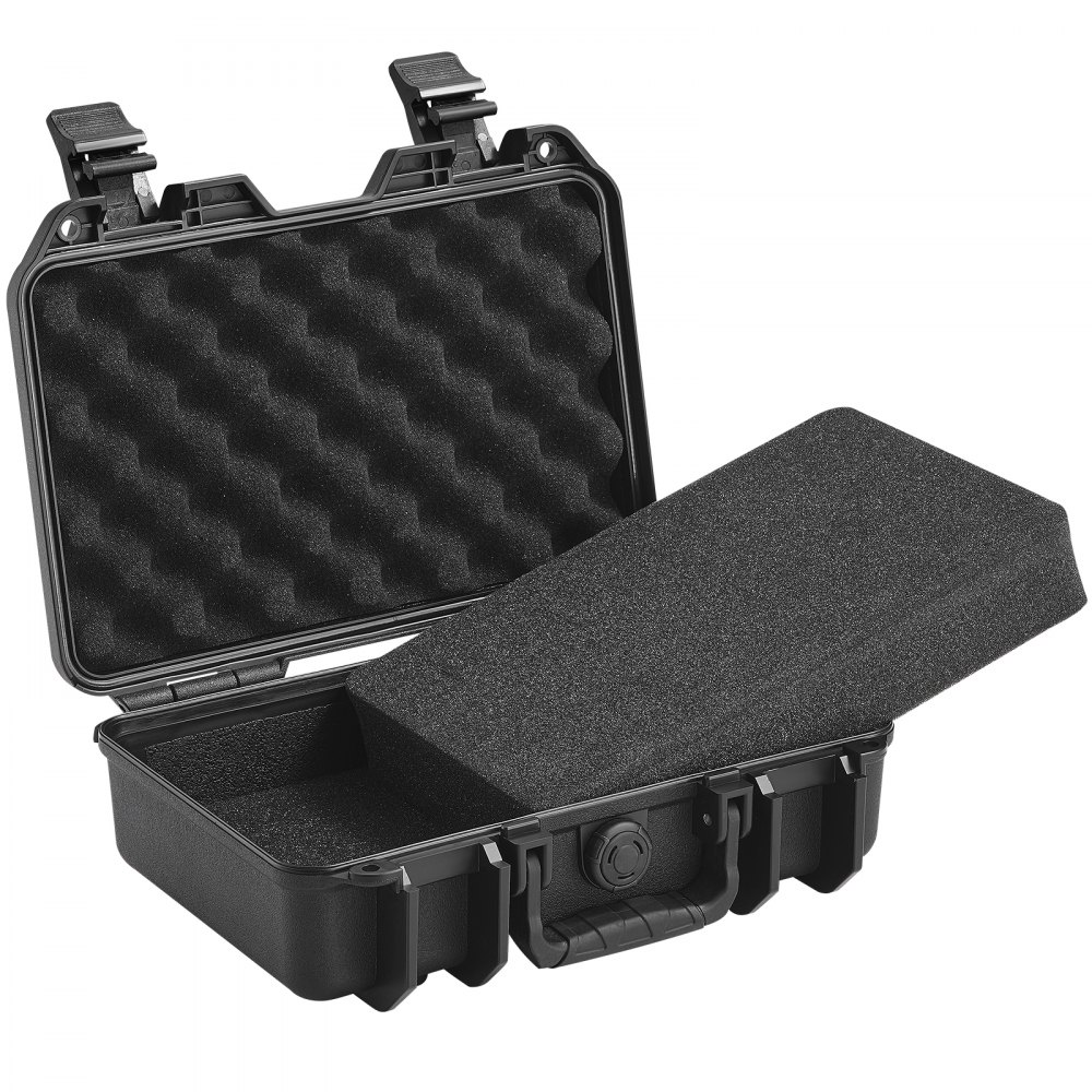Harde pistoolkoffer met voorgesneden PU-schuim, waterdichte en stofdichte harde schaal voor 1 pistool, 12,59 x 9,01 x 4,4 inch, afsluitbare pistoolkoffer, zwart Harde pistoolkoffer met voorgesneden PU-schuim, waterdichte en stofdichte harde schaal voor 1 pistool, 12,59 x 9,01 x 4,4 inch, afsluitbare pistoolkoffer, zwart