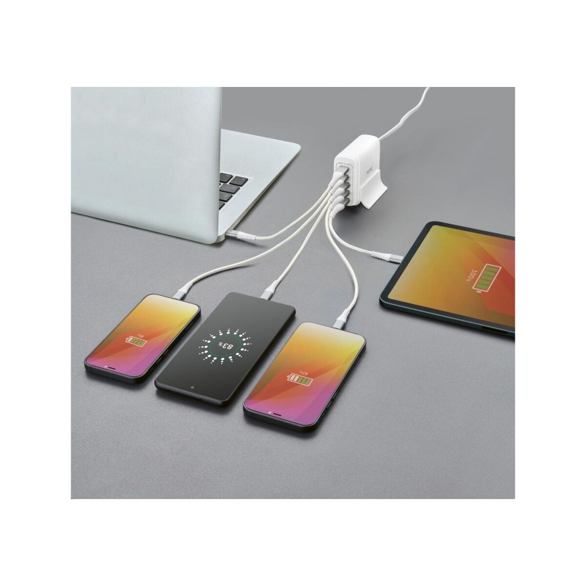 TRONIC® USB charging station »TUCSAC A1« (white)