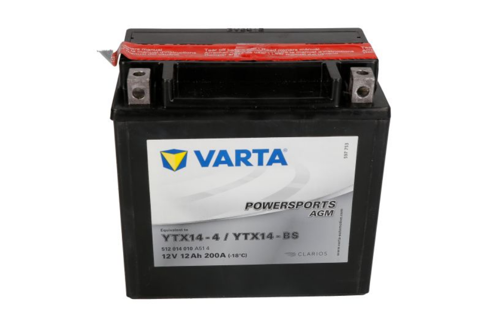 VARTA YTX14-BS AGM 12Ah 200A L+ – Nr kat. HT-47083