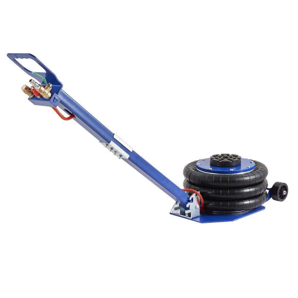 Pneumatyczny podnośnik samochodowy 3 tony, niebieski Potrójny podnośnik Air Jack 140-450 mm Wysokość podnoszenia Podnośnik pneumatyczny, 5 minut podnoszenia Podnośnik pneumatyczny do SUV-a, ciężarówki Niebieski