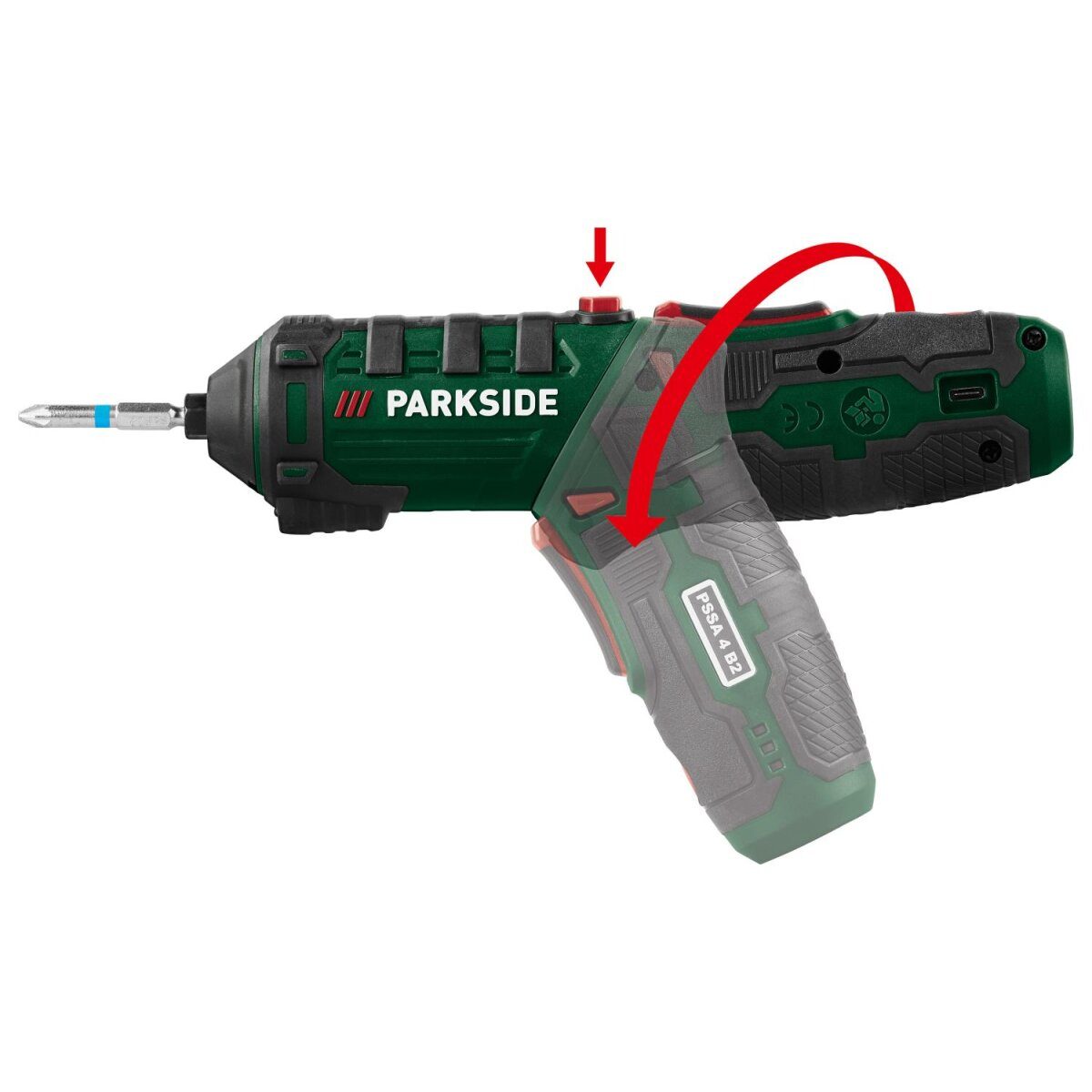 Visseuse sans fil PARKSIDE® 4 V « PSSA 4 B2 », avec batterie sans chargeur