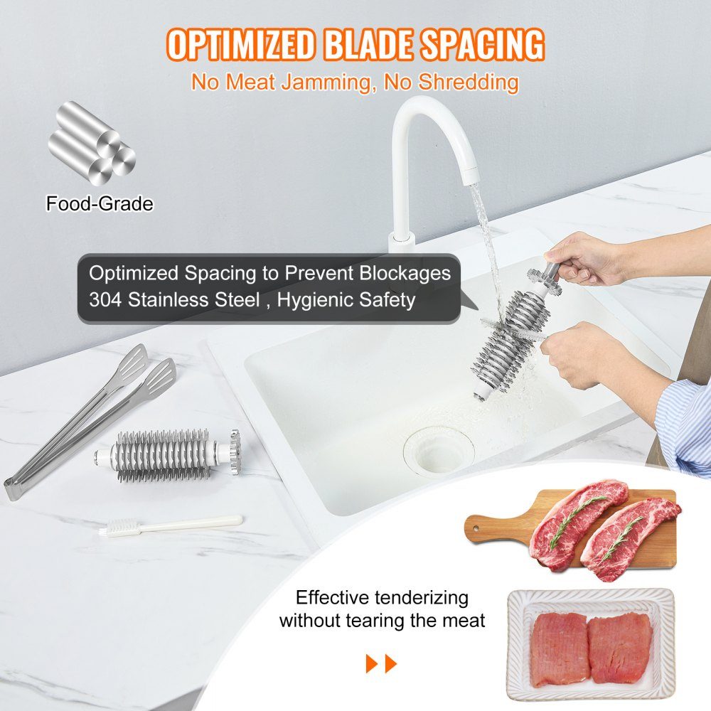 Electric Meat Tenderizer Meat Tenderizer 450W with 54 Stainless Steel Blades Professional Meat Tenderizer Tool 415x170x420mm Atomic Pork Beef Steak Tenderizer Kitchen Tool