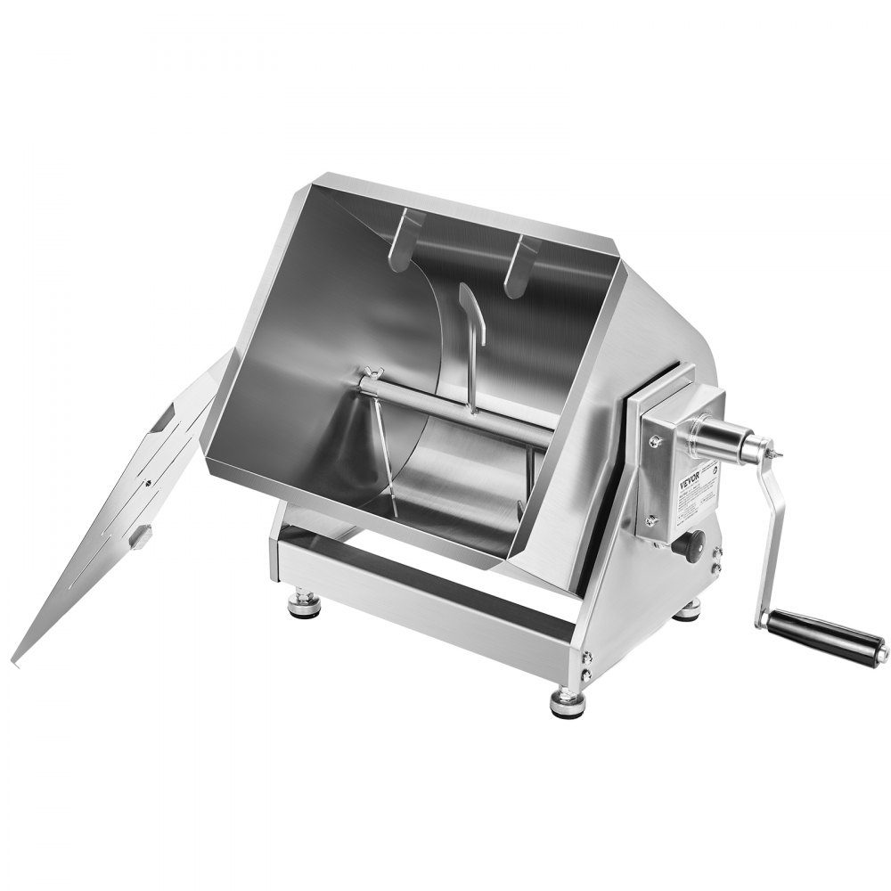 Manual meat mixer, meat processing device with tilting container (maximum mixing 6.8 kg of meat), meat mixer, sausage mixer with reduction gear, hand mixer for minced meat