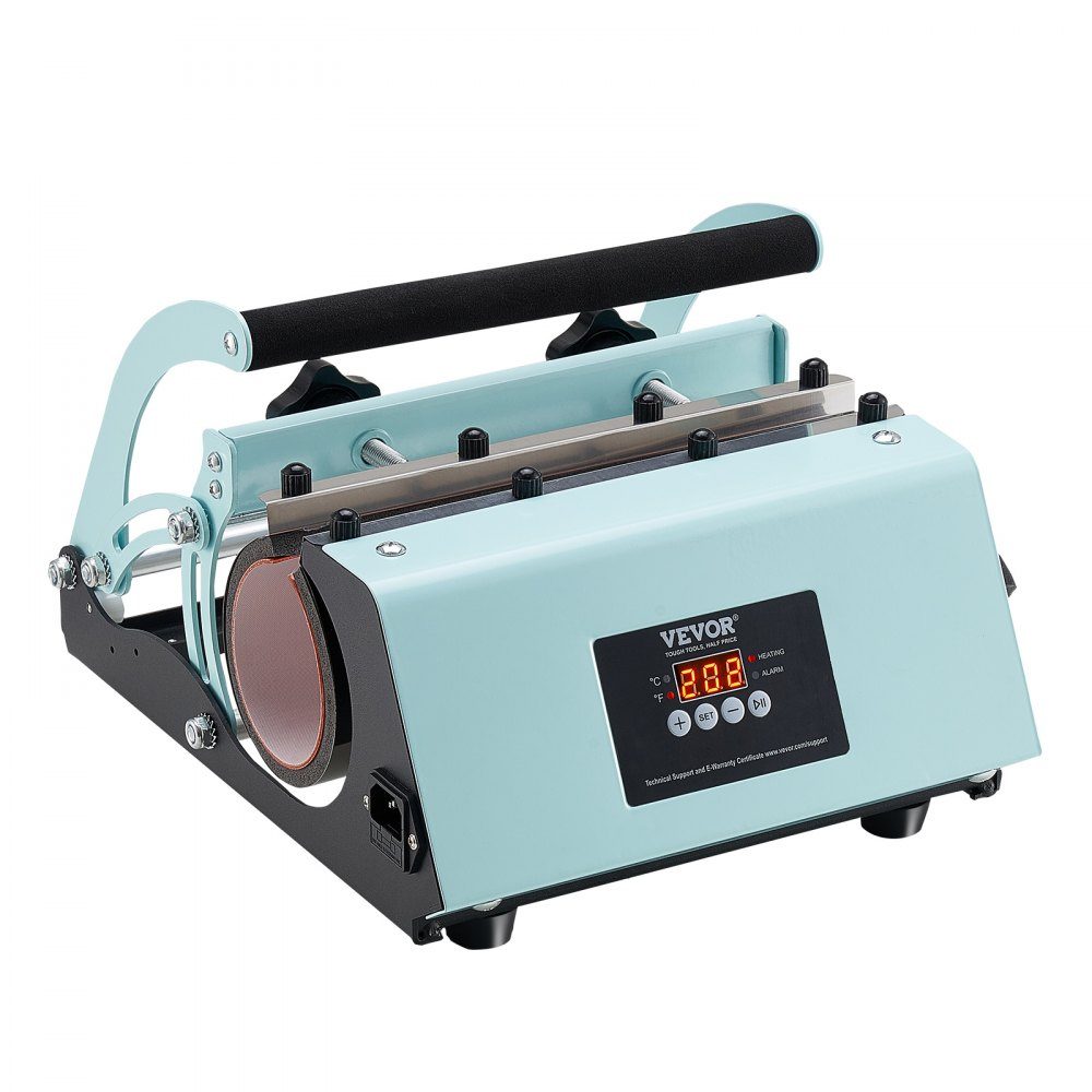 Tumbler Heat Press, 11-30oz mokpers, snelle en gelijkmatige verwarming, tuimelaarpers met sublimatiepapier, tape en handschoenen, temperatuur- en tijdinstelling, voor sublimatiemokken, kopjes, mokken, groen