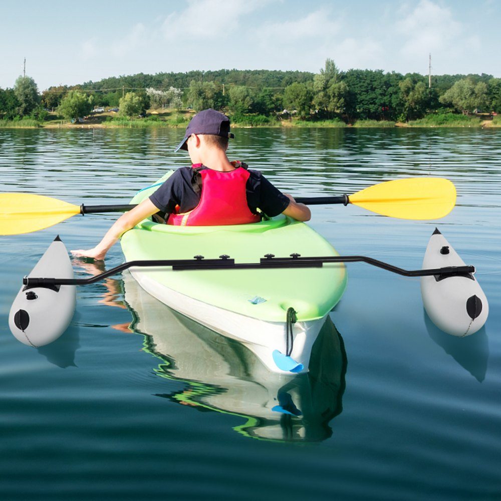 Kajak Outrigger-stabilisator 7-8ft verstelbare lengte waterfietsen 14" breedte vlotterstabilisatorset 2-delige wildwaterkajak drijvende PVC-balansaccessoires voor opblaasbare kanoboten