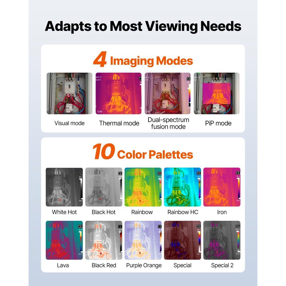 Thermal Imaging Camera, 384 x 288 IR Resolution, Thermal Imaging Camera with 5MP Vision Camera, 30Hz Refresh Rate, Infrared Imager with 3.5" Touch Screen, -20 to 50°C, WiFi Support