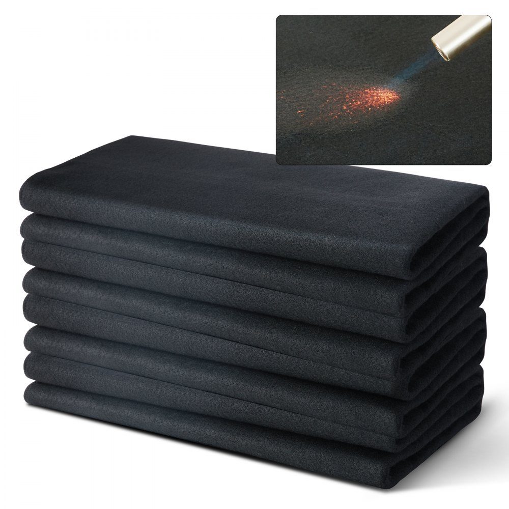 4 stuks lasdekens 950 x 910 x 3 mm lasdeken 982 ℃ hittebestendigheid hittebeschermingsstof hittebeschermingsmat koolstofvezel blusdeken brandwerende pad brandwerende mat brandmat