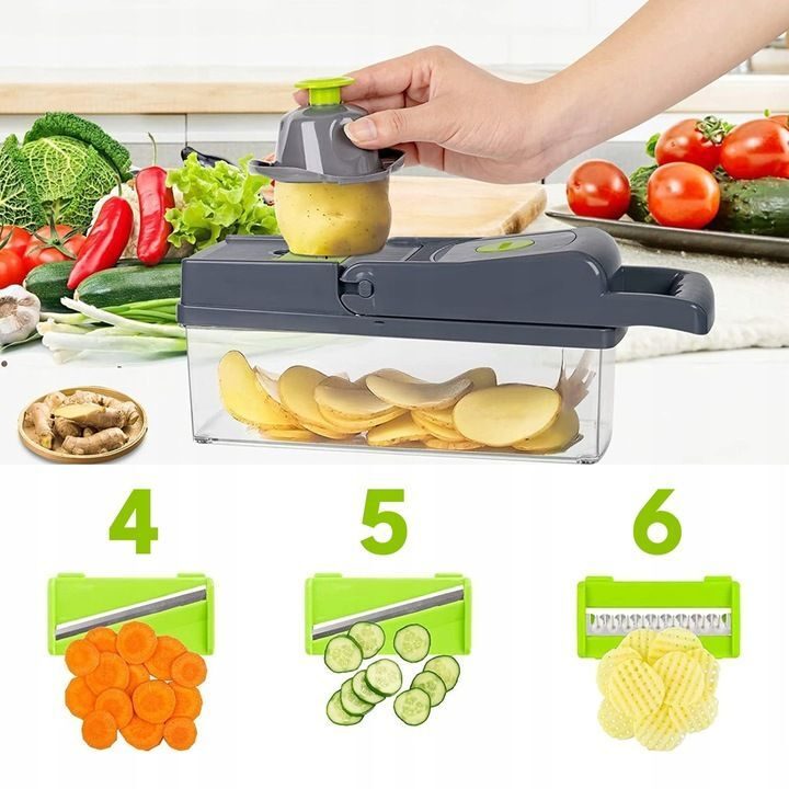 Potato Cutter, French Fries Cutter, Vegetable Cheap Cutter, Chopper, Restaurant Set, 15 in 1