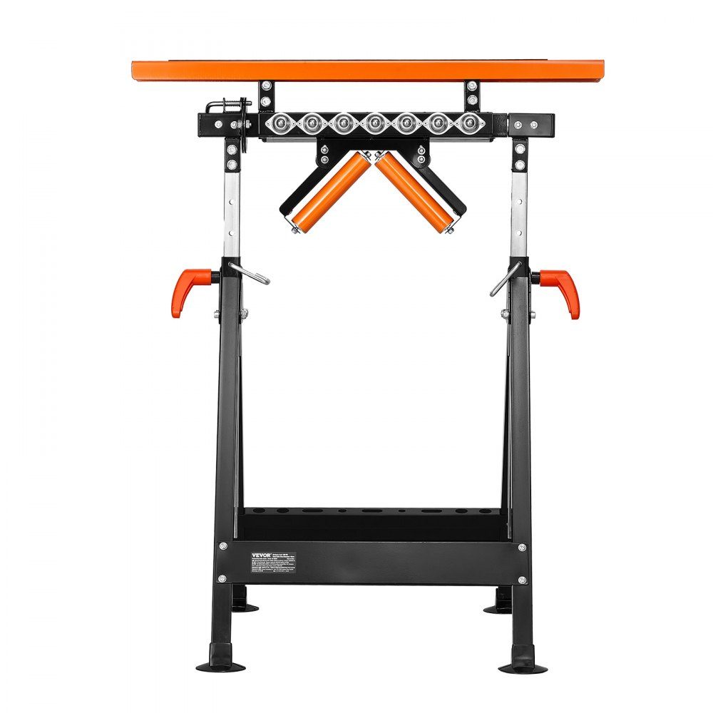 4-in-1-Rollenständer 200 kg, Rollenständer 84–127 cm höhenverstellbar, Arbeitsständer mit Gestell und poliertem multidirektionalem Rollenkopf, für Tischkreissägenauslauf, Verlängerungsunterstützung