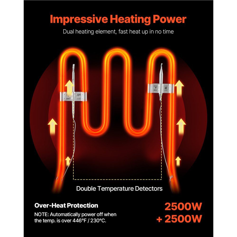 Elektrische Doppelfritteuse Edelstahl 12 L 5000 W, Gewerbefritteuse mit separat steuerbarem Frittierbecken für Restaurants, Cafés, Imbisse