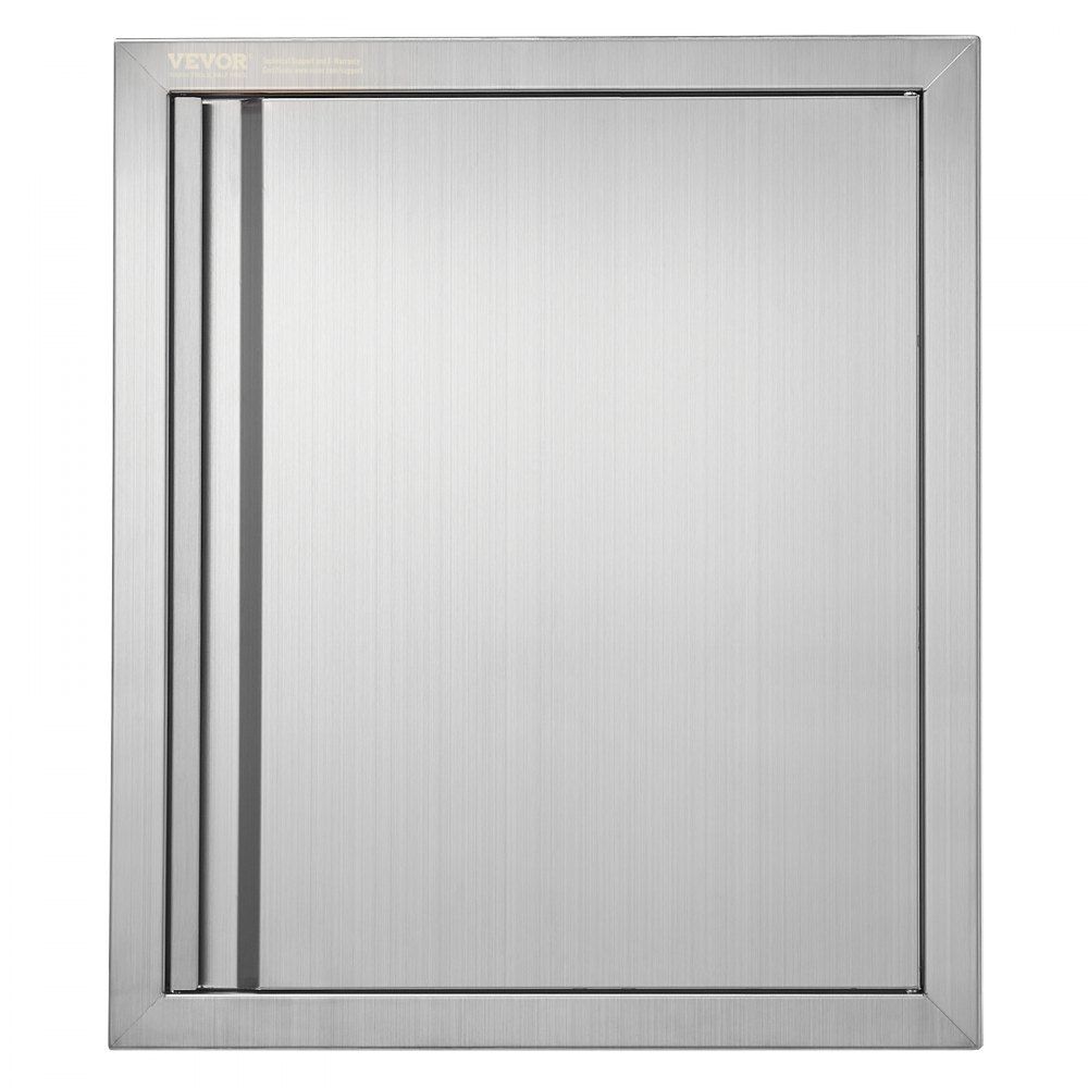 Grill Access Door, 457 x 533 mm, Single Outdoor Kitchen Door, Flush Mounted Stainless Steel Door, Vertical Wall Door with Retractable Handle, for Grill Island, Grill Station, Outdoor Cabinet Grill Access Door, 457 x 533 mm, Single Outdoor Kitchen Door, Flush Mounted Stainless Steel Door, Vertical Wall Door with Retractable Handle, for Grill Island, Grill Station, Outdoor Cabinet