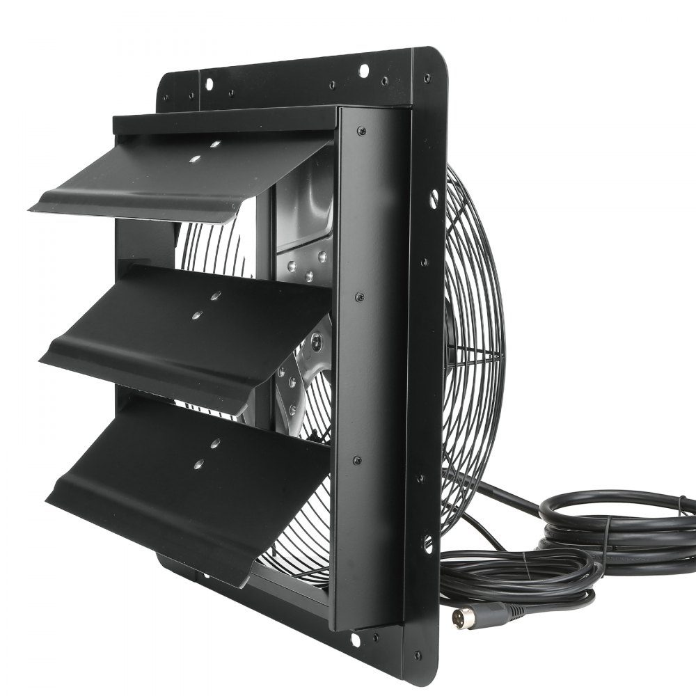 356mm Exhaust Fan Temperature Humidity Controller EC Motor 1024 CFM Wall Mount Variable Speed ​​Control Fan Ventilation and Cooling for Greenhouse Garage
