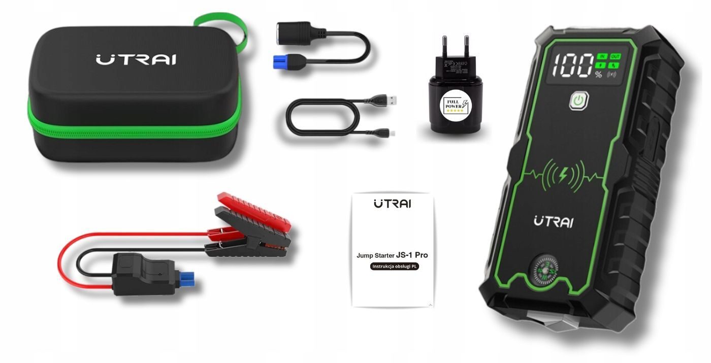 Jumpstarter Utrai Jstar One Pro met full power accessoires + full power EC5 adapter POWERBANKS POWERBANK STARTER BOOSTER JUMP KRACHTIGE STARTER 2500A