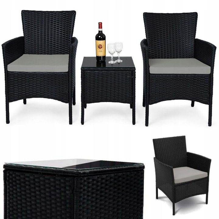 Sitzgruppe Rattan Gartenmöbel Gartenmöbel Polyrattan Set Tisch Sessel Lounge