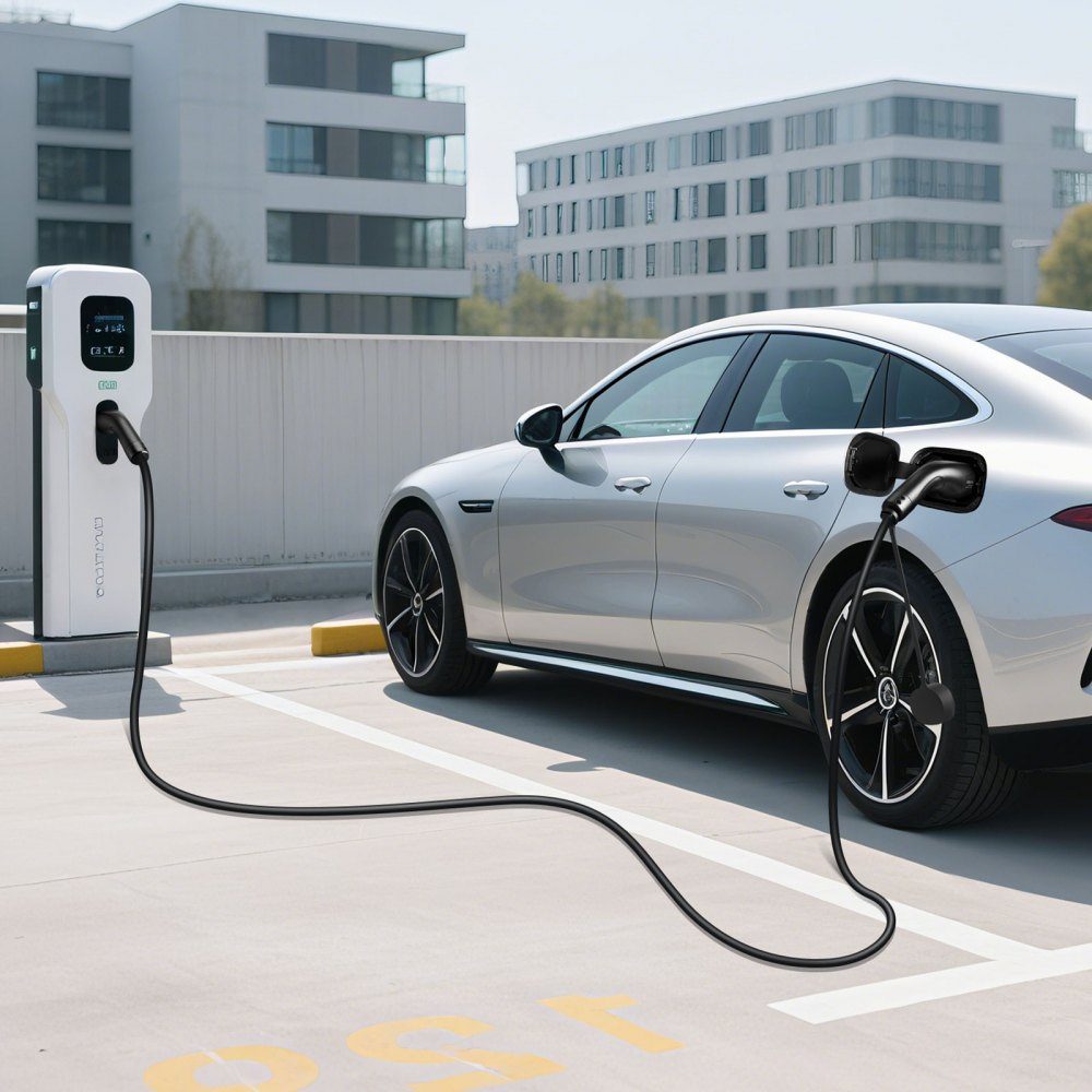 EV-Ladekabel, 16 A, 10 m, max. 11 kW, Verlängerungskabel, kompatibel mit Ladegeräten für Elektrofahrzeuge vom Typ 2, 3-Phasen-Wechselstrom, 480 V, 50 Hz, IP65, Autoladekabel mit Tragetasche