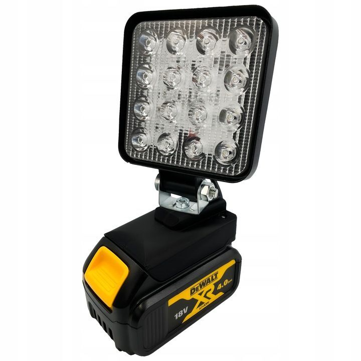 Adapter LED do lampy warsztatowej DEWALT 18V Halogen PRO z portem USB do ładowania Adapter LED do lampy warsztatowej DEWALT 18V Halogen PRO z portem USB do ładowania