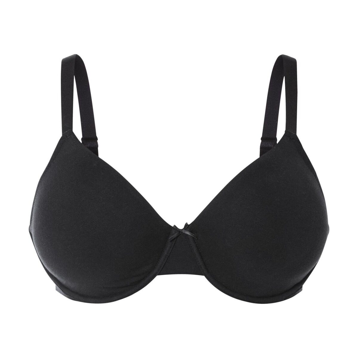 esmara® Damen Bügel-BH, 2 Stück, 90D, schwarz/weiß