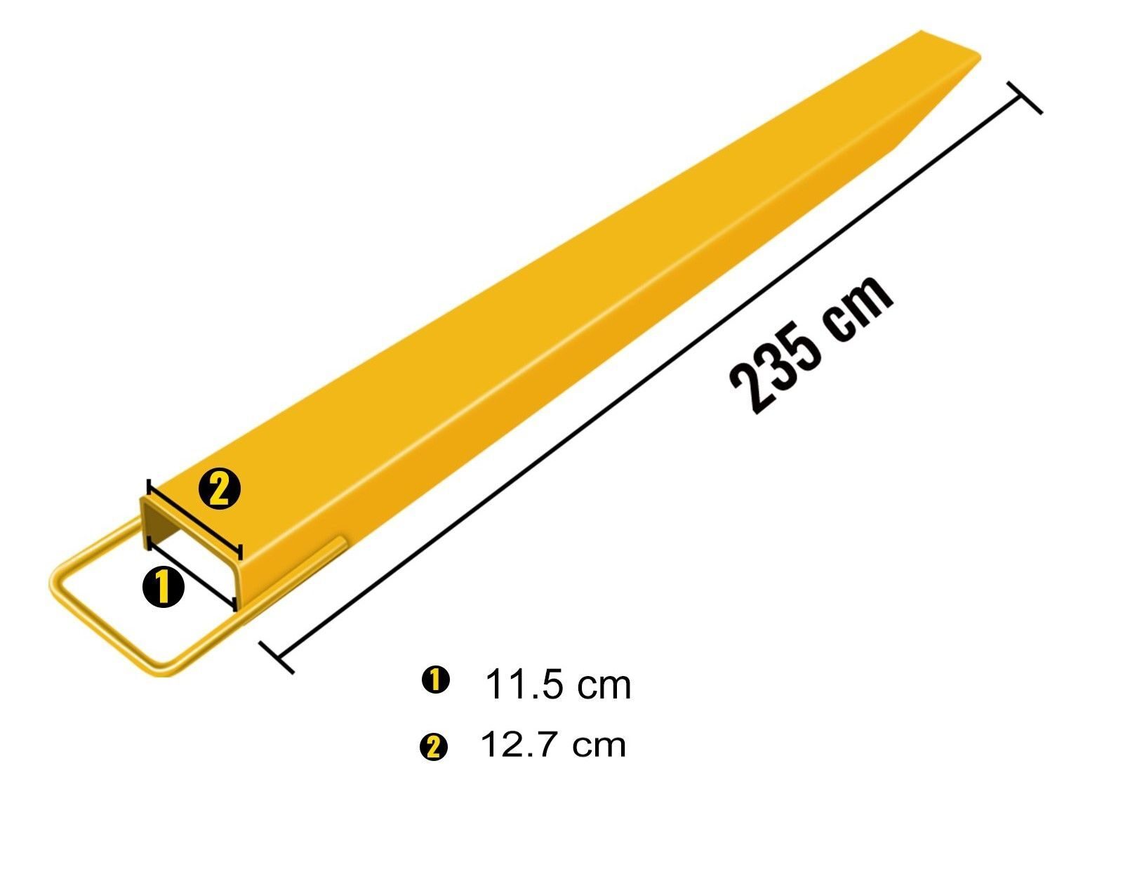 Przedłużenie wideł 243CM Przedłużenie wideł wózka widłowego do paletowego wózka widłowego z przedłużeniami wideł Przedłużenia wideł Widły do ​​palet ze stali o wysokiej wytrzymałości