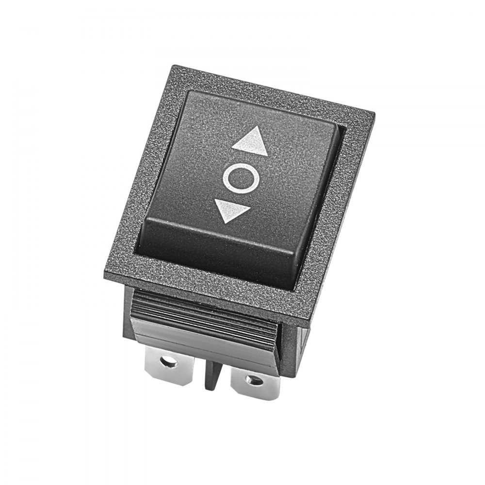 Rocker Switch, 6 Pin DPDT Toggle Switch with 3 Positions (ON)-Off (ON), Pole Reversing Switch AC 250V/16A 125V/20A, Ideal for Home, Office and Light Industrial Use