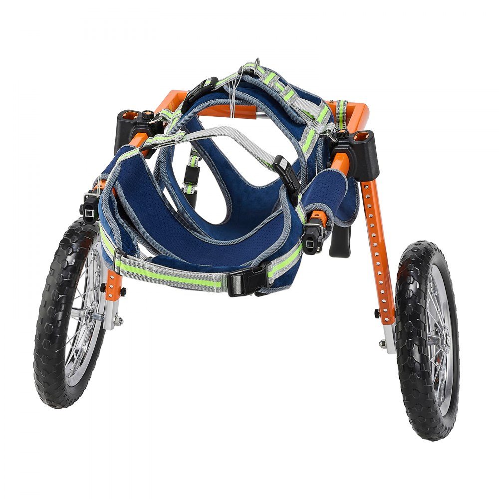 Dog Wheelchair for Hind Legs, Pet Wheelchair with 2 Wheels, Height, Width and Length Adjustable, Dog Cart with Shock Absorbing Wheels, for Injured, Disabled Hunde 50-80 Pounds