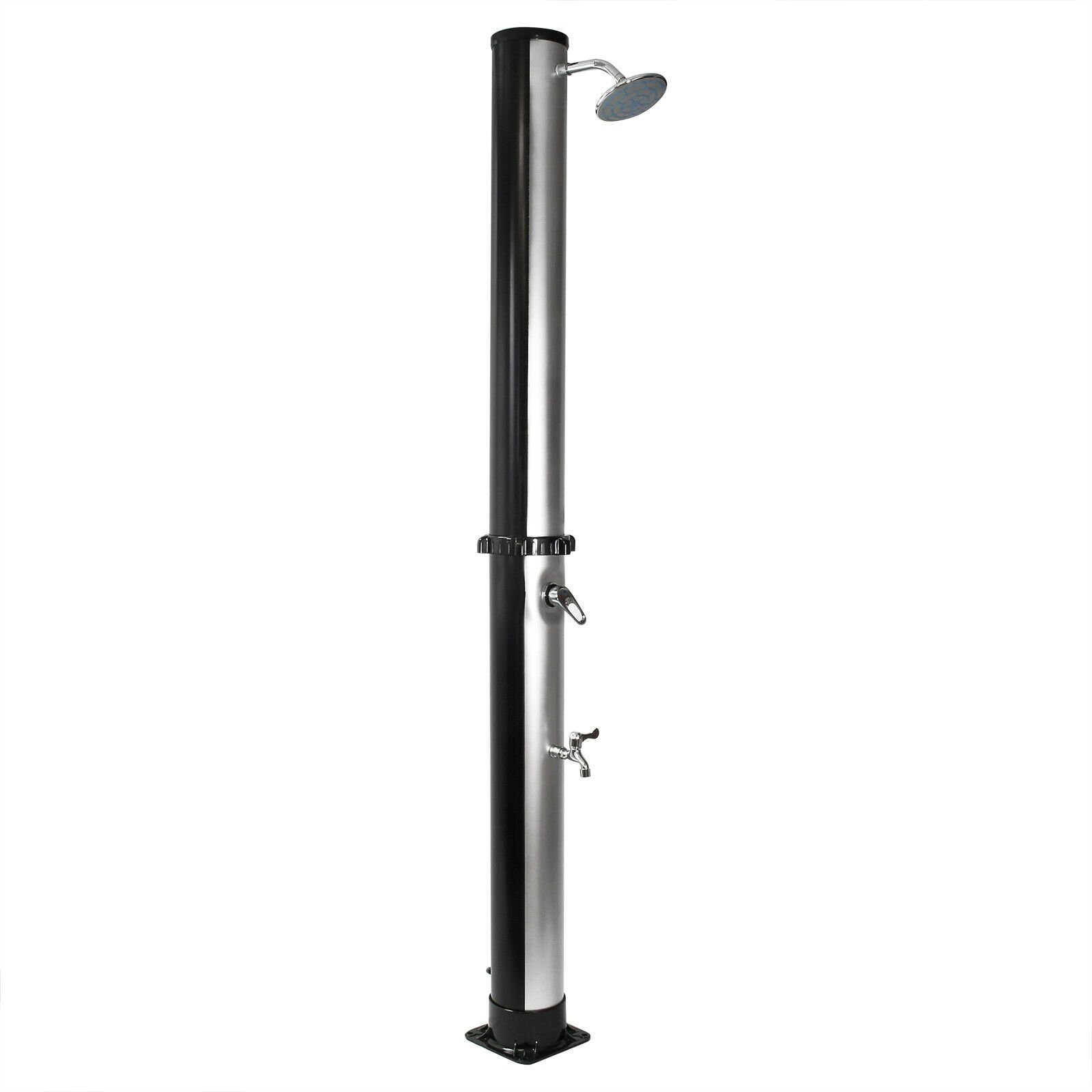 Solar Tuindouche 35L Zwart Zilver Zwembad Regendouche Camping Buiten