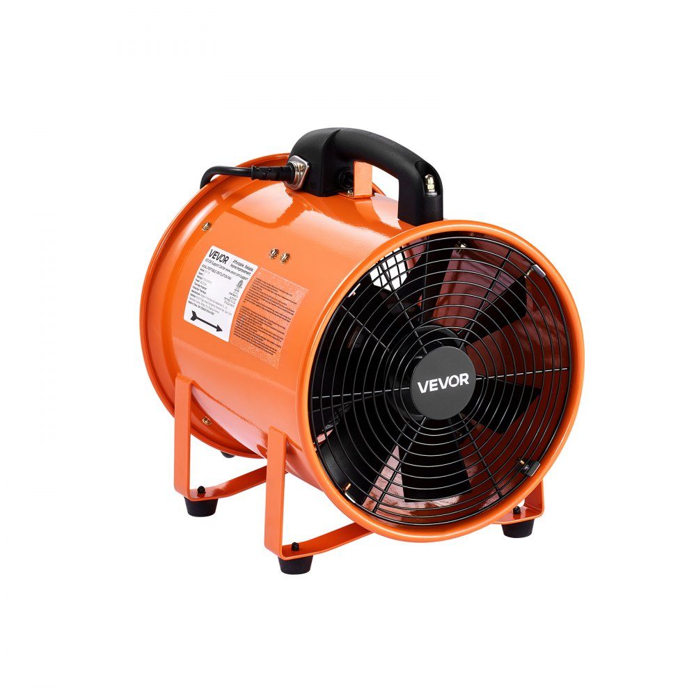 Construction fan 221 W AC motor construction fan 2830 rpm construction fan blower 1720 CFM (2922 m3/h) axial fan 10 m hose axial fan 79 dB noise level industrial fan IP44