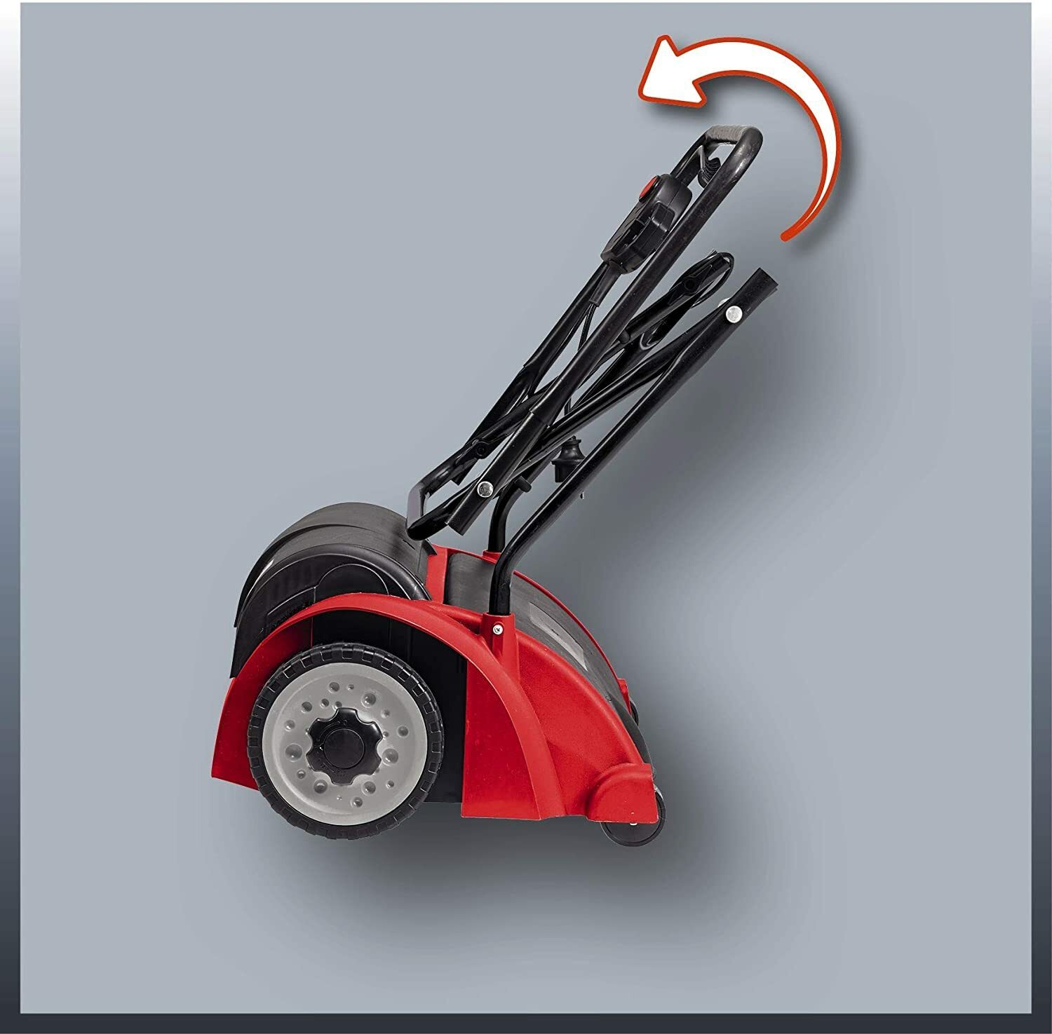 Einhell Elektro-Vertikutiererventilator GC-SA 1231 (1200 W, 31 cm Arbeitsbreite, 3–9 mm Arbeitstiefe, klappbarer Griff, 28 L Fangkorb, inkl. Lüfterwalze)