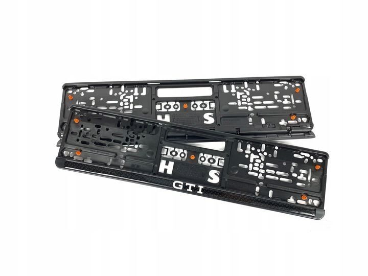 2x Support de plaque d'immatriculation ORIGINAL pour impression UV VW Volkswagen résistant aux intempéries GTI Set 2