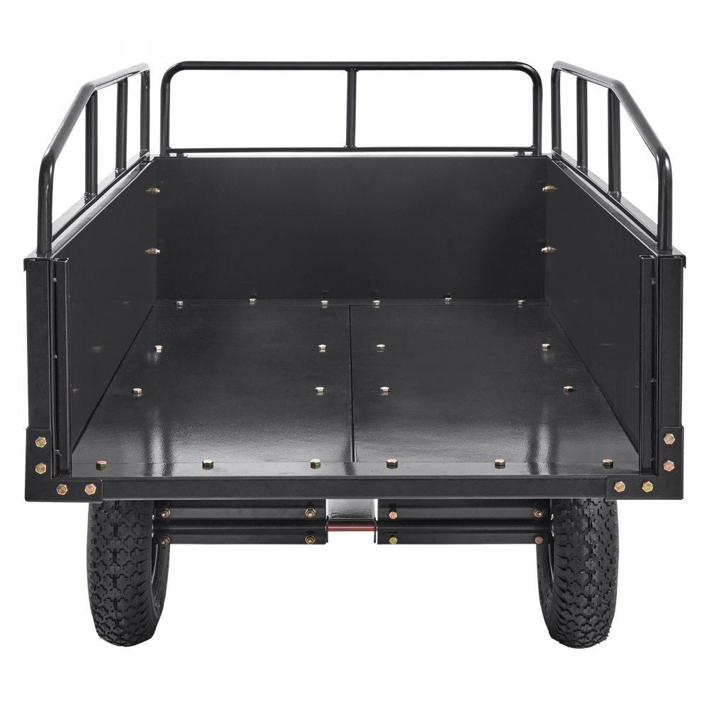 340kg Heavy Duty Lawn Tractor Dump Trailer, Tilt Bed Trailer Hitch, Folding Side Panel Trailer, Black ATV UTV Dump Trailer 340kg Heavy Duty Lawn Tractor Dump Trailer, Tilt Bed Trailer Hitch, Folding Side Panel Trailer, Black ATV UTV Dump Trailer