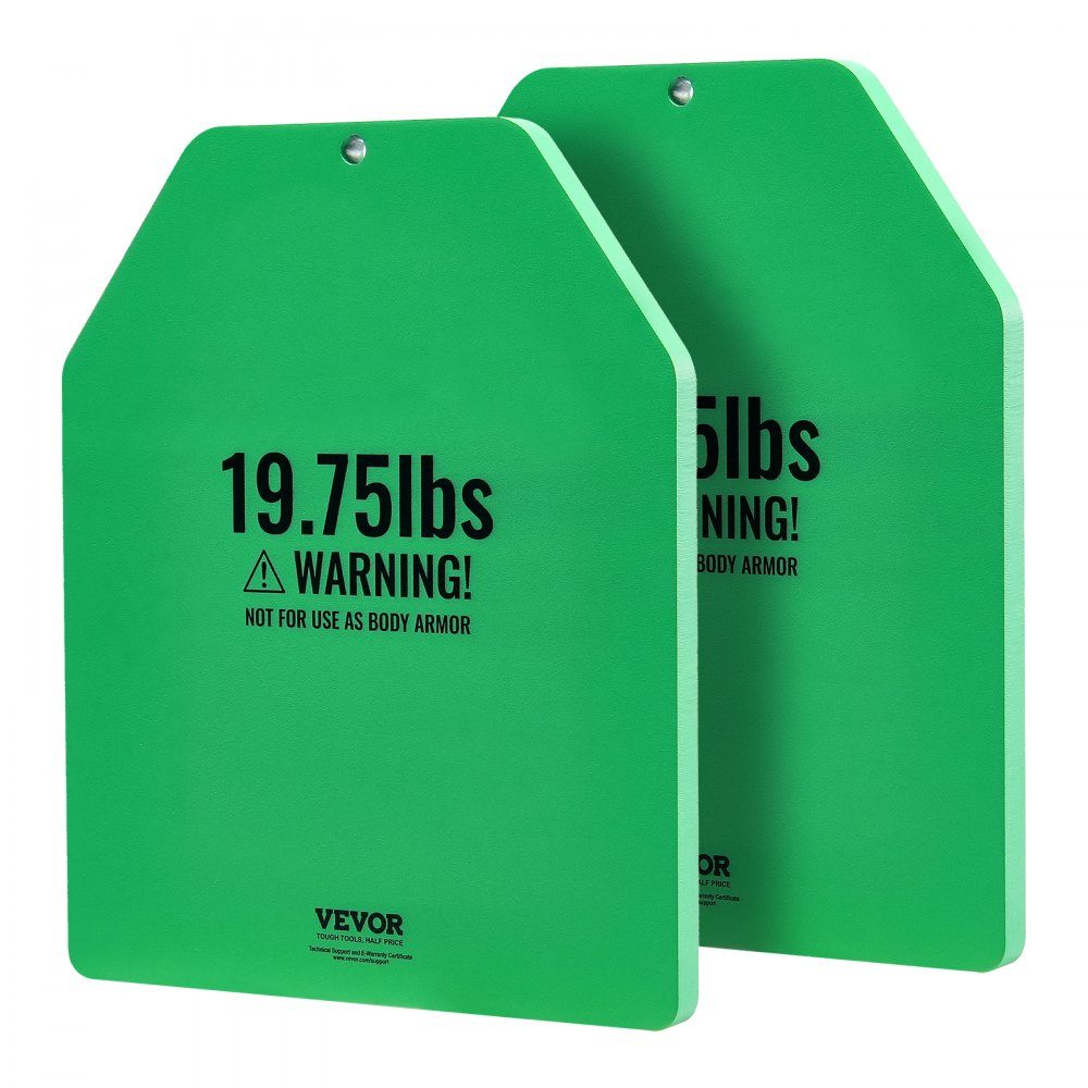 Weight Vest Weight Plates 8.9kg Pair Premium Steel Weight Plates Ergonomic Fit - WODs Extra Weight for Weight Vests Strength Training Running Fitness Green