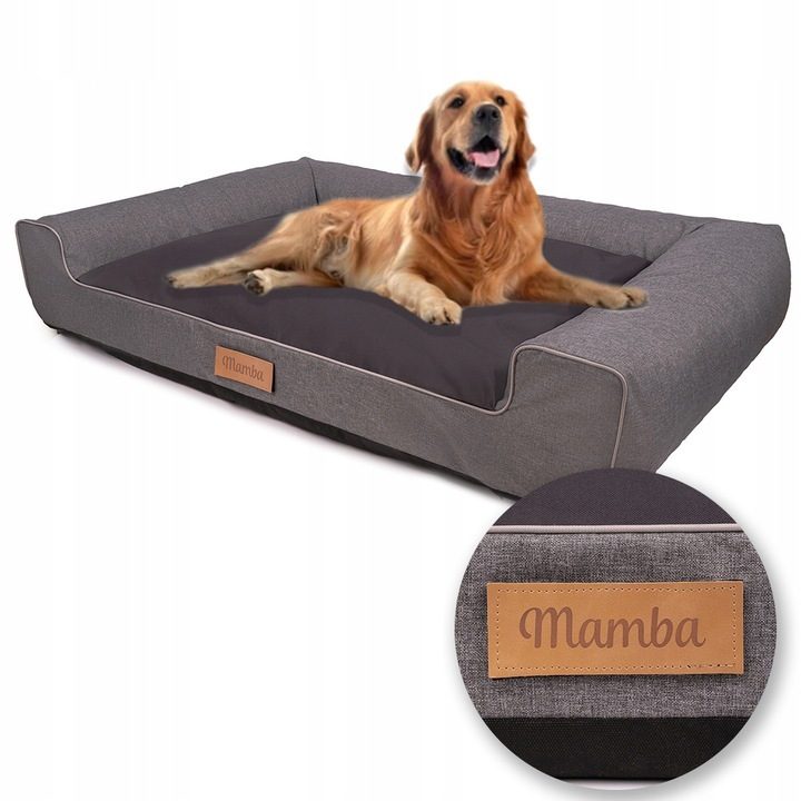 Lit pour chien fait à la main, coussin pour chien, canapé pour chien, lit pour animaux, lit pour chat, panier pour chien, lieu de couchage avec plaque signalétique