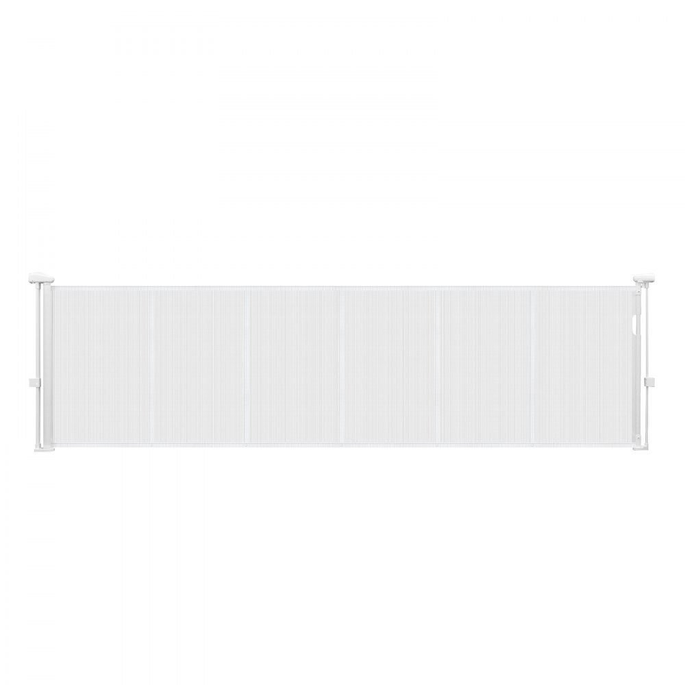 Extendable baby gate, dog gate, extendable to 280 cm wide / 87 cm high, pet gate, protective gate made of mesh material for indoor stairs, doors, hallways, playrooms, stair gates, white