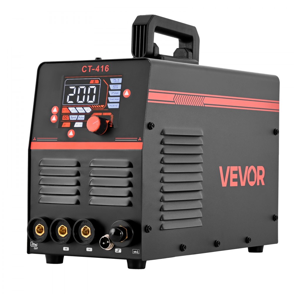 Machine à souder 3 en 1 Combo Coupe/TIG/MMA, coupeur plasma 50 A et soudeuse à électrode TIG 200 A, affichage numérique LED avec fonction 2T/4T/PA/PT pour bricolage et atelier