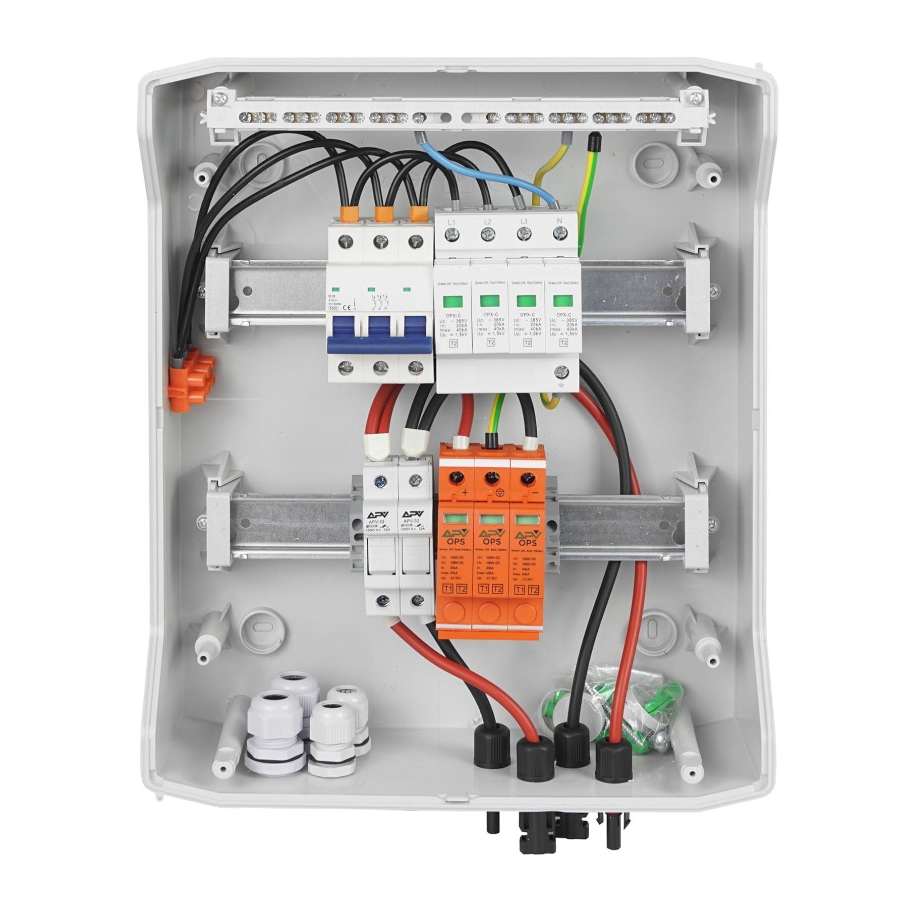 ANSCHLUSSKASTEN SOLAR PHOTOVOLTAIK AC/DC 1-Strings 24 Module