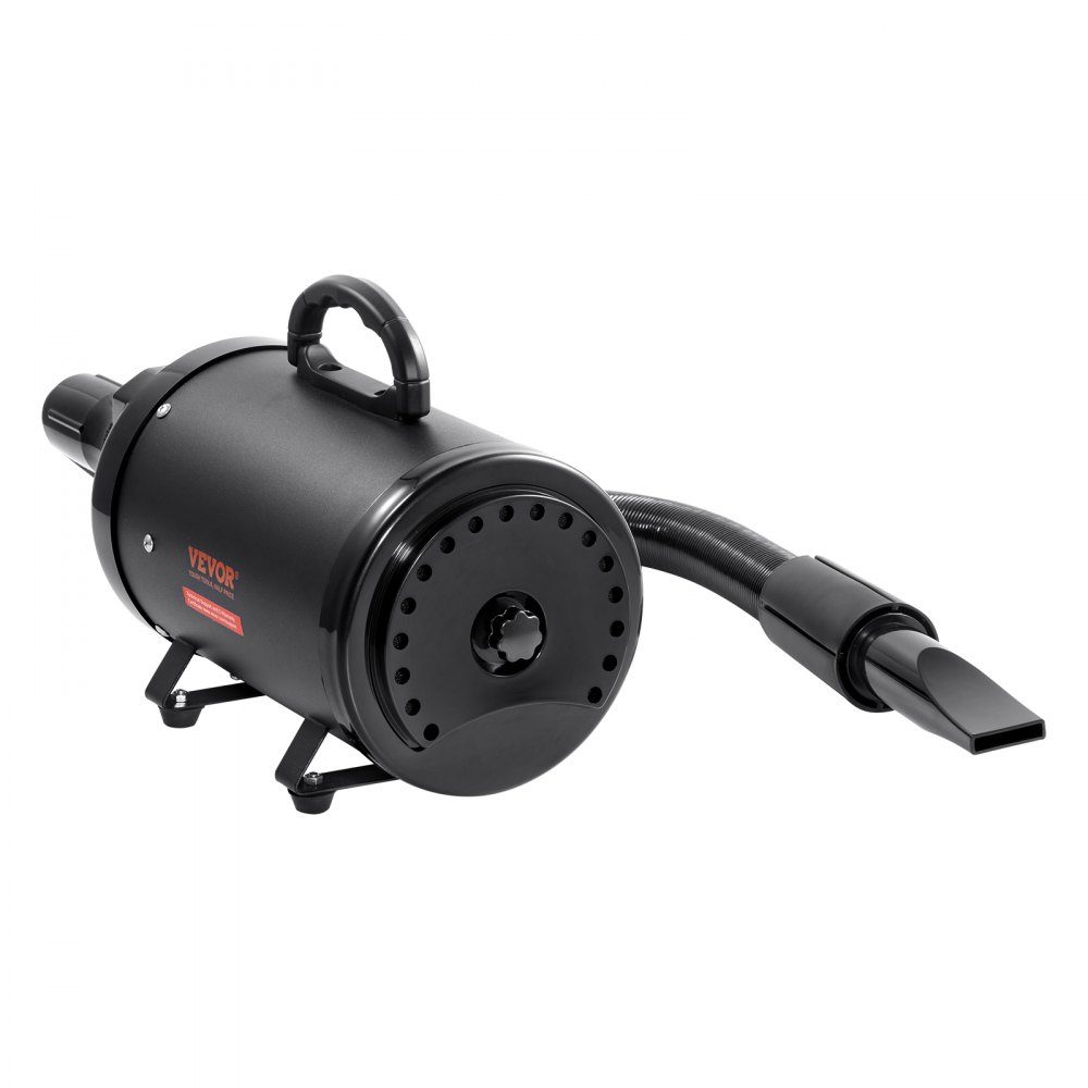Sèche-poils pour chien, 2000 W, vitesse du vent 70 m/s, sèche-poils pour animaux de compagnie, sèche-cheveux pour toilettage, souffleur à 4 buses avec tuyau élastique, plage de température de 29,4 à 57,2 °C, sèche-poils pour animaux de compagnie