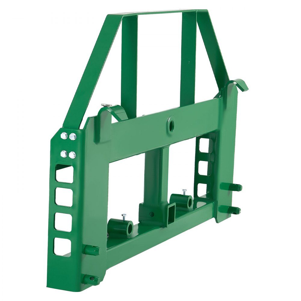 Skid Steer Loader 1814kg 1270 x 150 x 752mm Pallet Fork Frame Mounts with 50.8mm Hitch and Spear Sleeves Fits John Deere Quick Attach Loader Frames Only – Part No. HT-23026