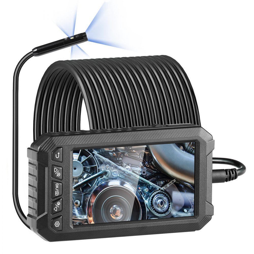 Endoscope camera inspection camera 1080P pipe camera 15m cable 12.7cm display