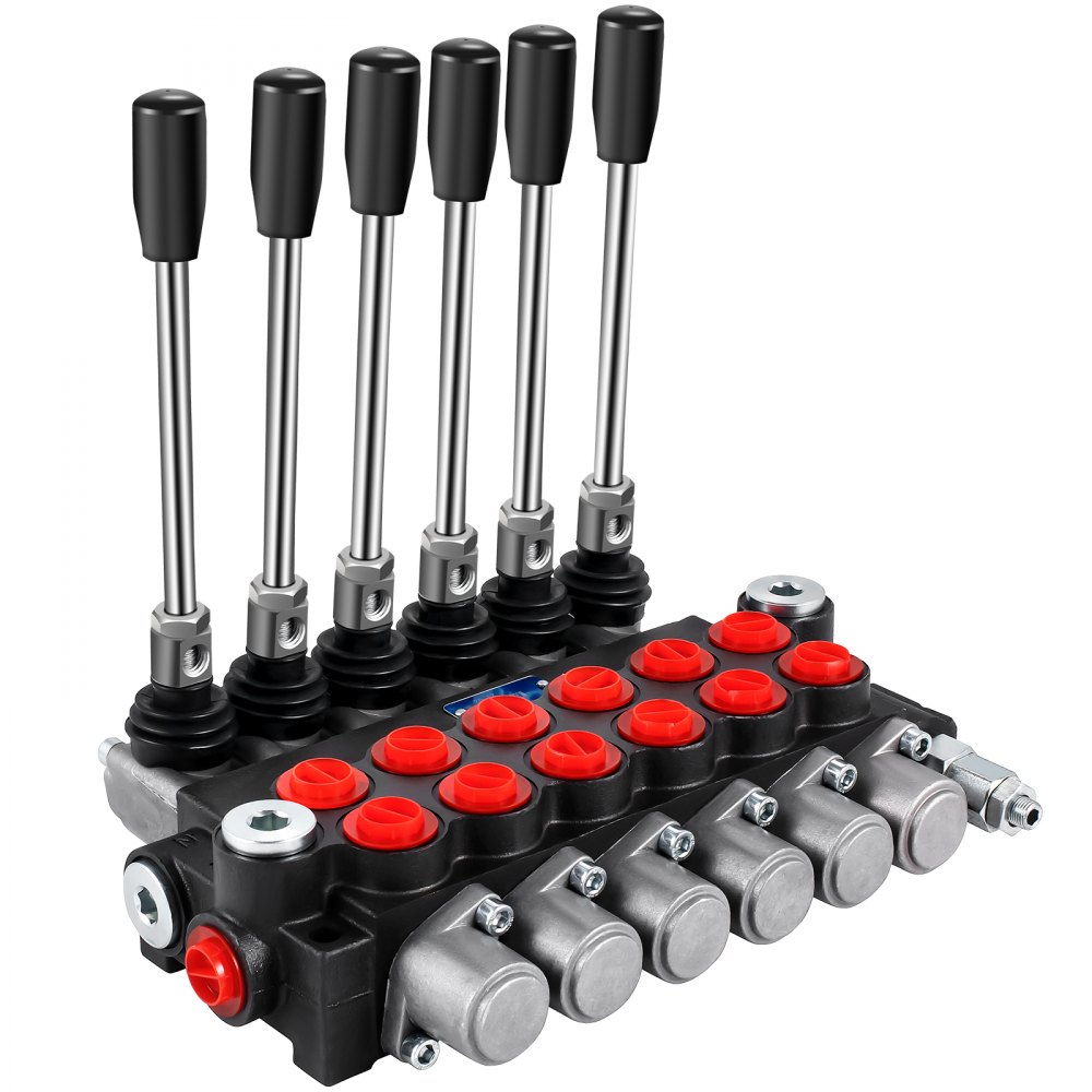 Valve de commande directionnelle hydraulique, valve à tiroir hydraulique à 6 tiroirs, valve de chargeur hydraulique 11 GPM, valve de commande directionnelle 3600 PSI, valves et commandes hydrauliques pour tracteurs, réservoirs de chargeur Valve de commande directionnelle hydraulique, valve à tiroir hydraulique à 6 tiroirs, valve de chargeur hydraulique 11 GPM, valve de commande directionnelle 3600 PSI, valves et commandes hydrauliques pour tracteurs, réservoirs de chargeur