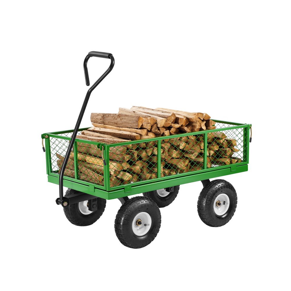 Bollerwagen 408,23 kg, Transportwagen, Gerätewagen, Gartenwagen, Handwagen mit 10 Zoll Bereifung und abnehmbaren Seitenteilen aus Netzgewebe (umwandelbar in eine Plattform) und 180° drehbarem Griff Bollerwagen 408,23 kg, Transportwagen, Gerätewagen, Gartenwagen, Handwagen mit 10 Zoll Bereifung und abnehmbaren Seitenteilen aus Netzgewebe (umwandelbar in eine Plattform) und 180° drehbarem Griff