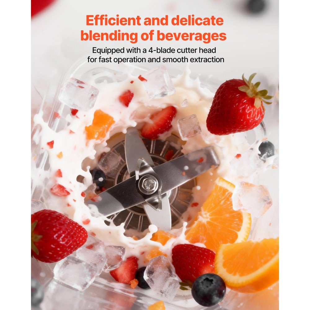 Mikser na stojaku Mikser do smoothie 2 l z osłoną ochronną Kostkarka do kruszonego lodu o mocy 2200 W z funkcją samooczyszczania Regulowana prędkość 6 zaprogramowanych programów Koktajle Kruszenie lodu Puree Czarny