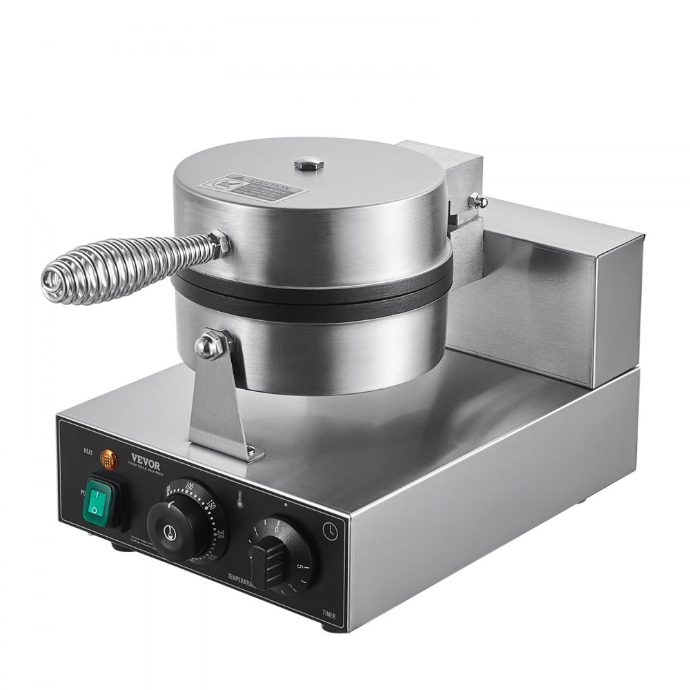 Commercial waffle iron 1230 W waffle maker with non-stick baking surfaces stainless steel waffle iron with temperature and time control, for restaurant bakery 4 fan-shaped waffles Commercial waffle iron 1230 W waffle maker with non-stick baking surfaces stainless steel waffle iron with temperature and time control, for restaurant bakery 4 fan-shaped waffles