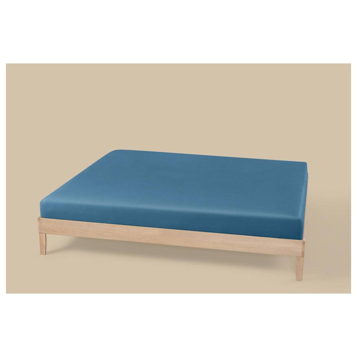 LIVARNO drap housse, jersey microfibre, 180-200 cm, bleu