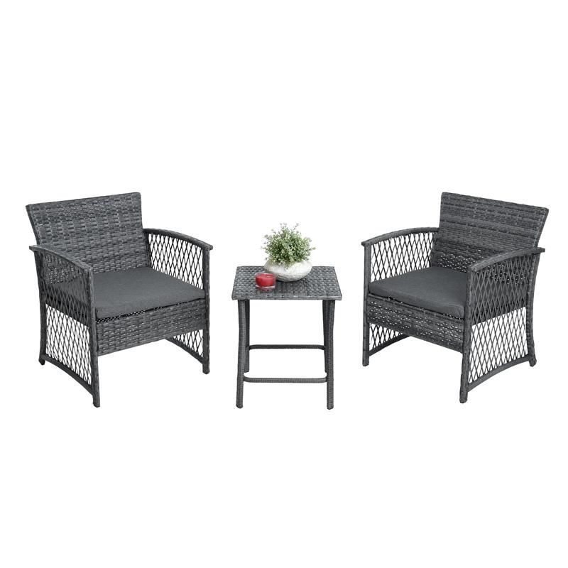Polyrattan Gartenmöbel Set Balkongarnitur Sitzgruppe Essgruppe 3-teilig Rattanmöbel