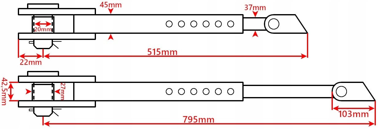 KPL DWA STABILIZATORY BOCZNE C360 3P ZETOR Ursus