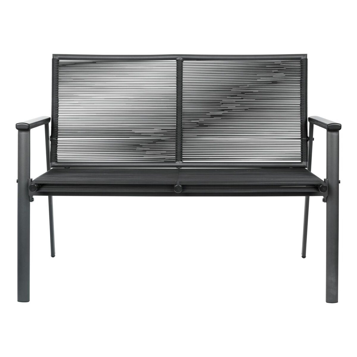 LIVARNO HOME “Miami” garden bench, in rope design, anthracite