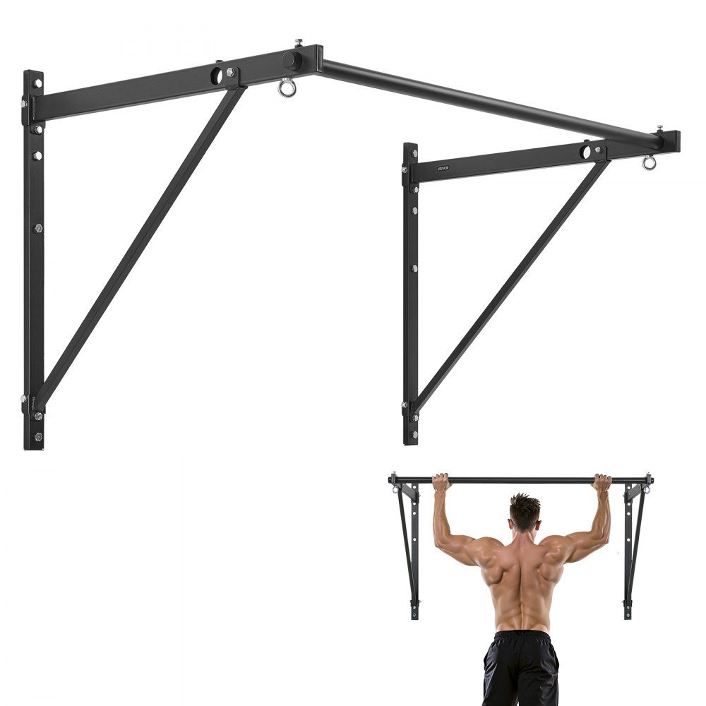 Barre de traction murale réglable Tiefe 559/762 mm à partir des barres d'entraînement du haut du corps en acier mural Station d'entraînement de traction (capacité de charge de 200 kg) pour salle de sport